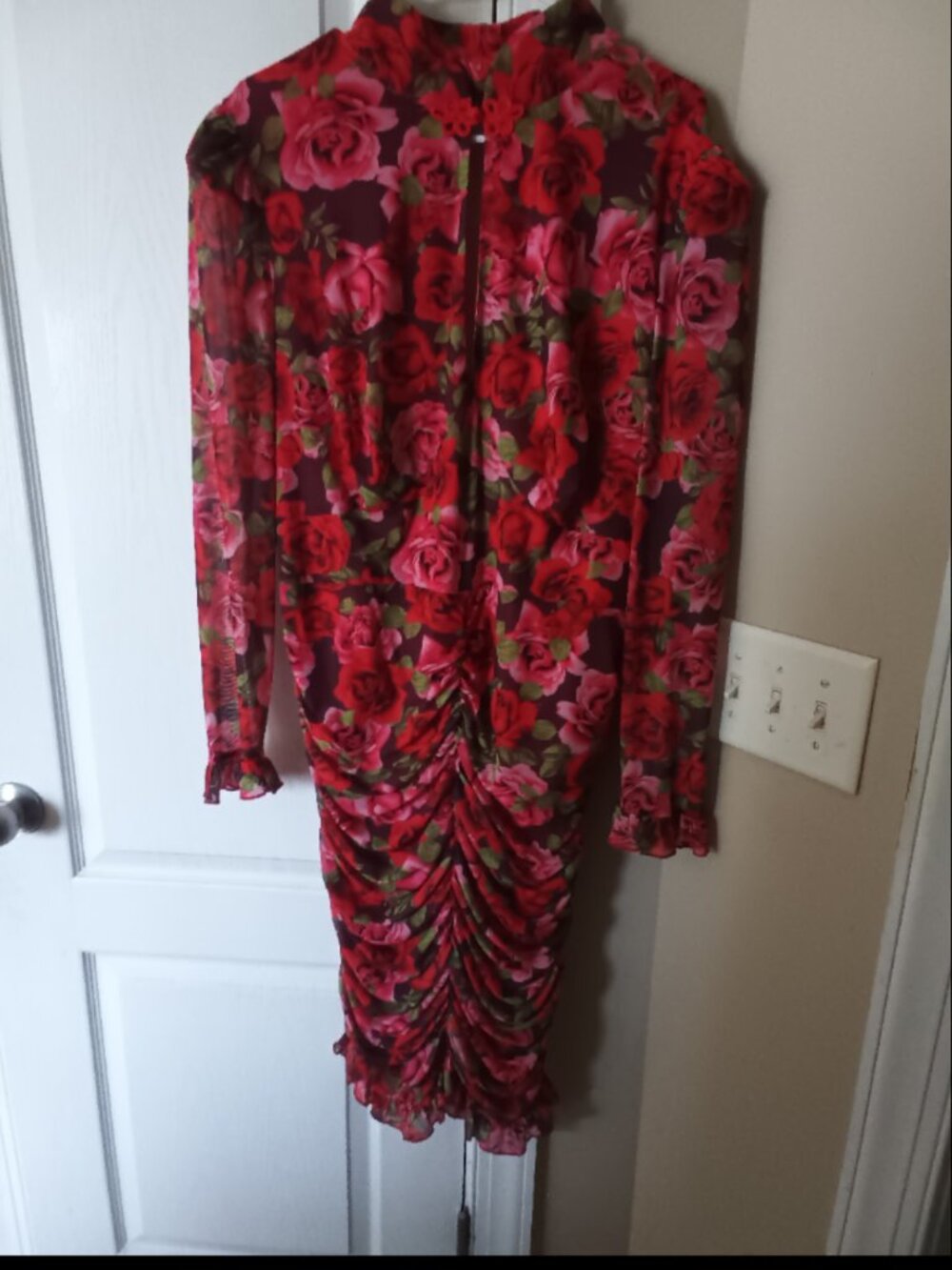 Red Ruched